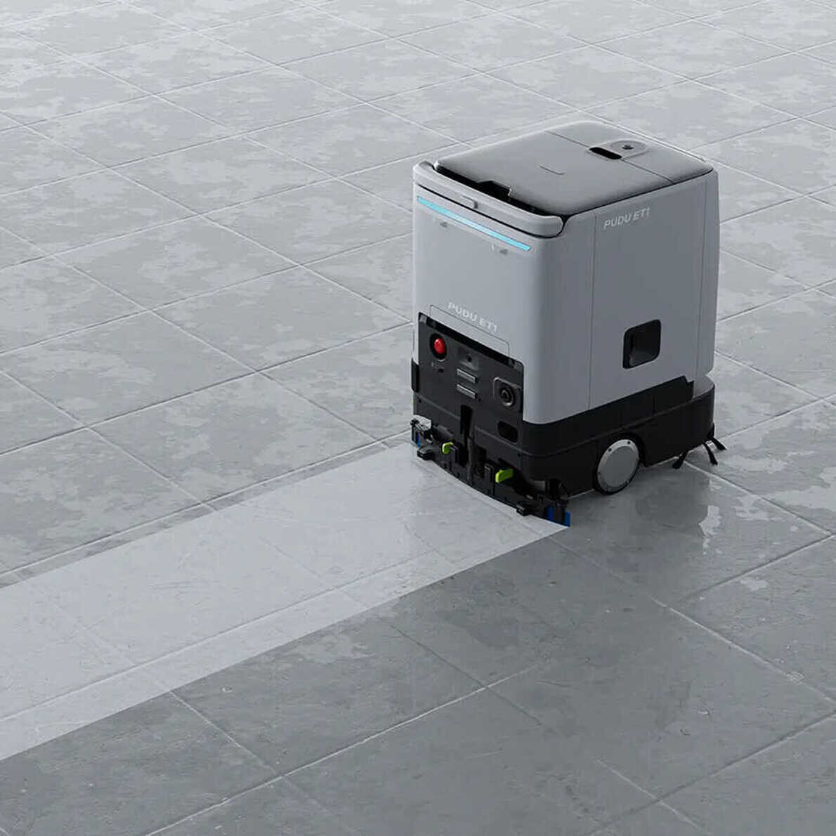 PUDU ET1 | Robot autolaveuse compact 4-en-1 à IA embarquée Autolaveuse